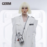 格沵（GERM）可口可乐保温杯316不锈钢女士高颜值男大容量网红水杯子430ml 金属色【可口可乐联名 皮革斜挎杯套】